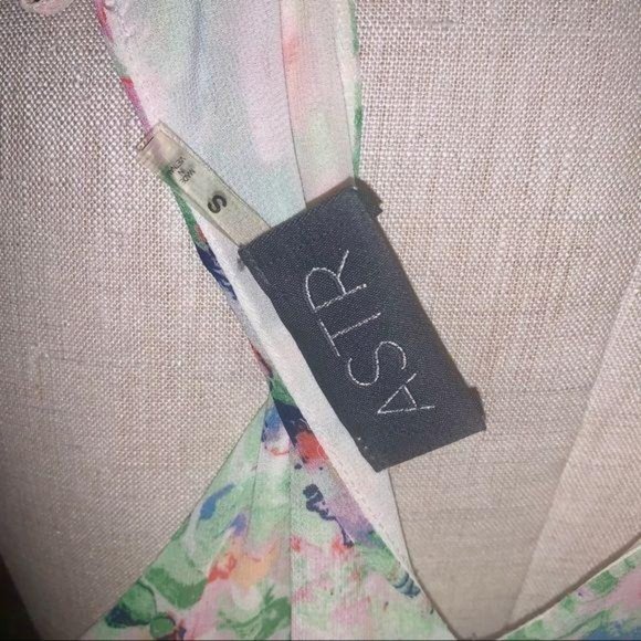 ASTR Womens Floral Sleeveless Trapeze Swing Dress Size Small Halter Summer - Picture 6 of 6